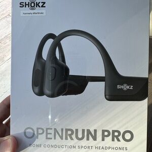 Shokz OpenRun Pro Black Over-Ear Headphones - Brand New Sealed